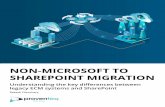 NON-MICROSOFT TO SHAREPOINT MIGRATION · 2019-05-20 · SharePoint, like most ECM, supports both major and minor versioning. While SharePoint uses a numeric version label with a single