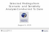Selected Findings from Scenario and Sensitivity Analysis ... · Scope of Today’s Presentation Scenario and Sensitivity Study Results Scenario Analysis Results Scenario 4A – Unplanned