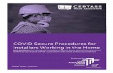 COVID Secure Procedures for Installers Working in the Home€¦ · Installers Working in the Home New Guidance: Surveying and installing windows, doors, glazed extensions and roofline