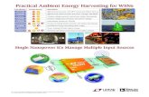 Practical Ambient Energy Harvesting for WSNs · Energy Harvesting Part Number Description Output Power Level Number of Outputs Energy Source Packages Topology I Q VIN MIN (V) VIN