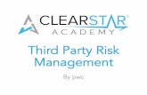 Third Party Risk Management - ClearStar€¦ · 1. Finalize Exit Strategy 2. Provide Notifications 3.Risk Exposure assessment 4.Continuity Planning 5.Transition Planning and Execution