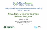 New Jersey Energy Storage Rebate Program€¦ · • CRA FY16 –June ‘15 • RES Rebate Order –December ’15 • FY16 Rebate Opens - March 1, ‘16 “The technical potential