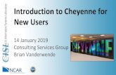 Brian Vanderwende Introduction to Cheyenne for Consulting … · 2020-01-07 · remote GNOME/KDE desktop Usage: vncserver_submit -a  (or set DAV_PROJECT environment