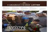 ArAbIAn HorsE - baitalarab-kw.com · ArAbIAn HorsE letter ArAbIAn HorsE HealtH Young foals require special attention and proper feeding to ensure their development, health, and future
