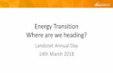 Energy Transition Where are we heading? - Landsnet · Where are we heading? Landsnet Annual Day 14th March 2018 . ENERGY TRANSITION WHERE ARE WE HEADING? LANDSNET ANNUAL DAY Reykjavík,