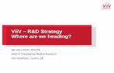 ViiV R&D Strategy Where are we heading?...2019/06/06  · Where are we heading? Jan van Lunzen, MD PhD Head of Translational Medical Research ViiV Healthcare, London, UK With the introduction