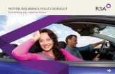 MOTOR INSURANCE POLICY BOOKLET Policy... · 2 3 Thank you for choosing RSA Insurance. We wish you and your family a safe and pleasurable driving experience. For over 50 years, We