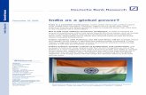 December 16, 2005 India as a global power?€¦ · +49 69 910-31714 jennifer.mund@db.com Technical Assistant Bettina Giesel Deutsche Bank Research Frankfurt am Main Germany Internet: