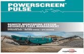 POWERSCREEN PULSE · and fleet planning GPS: MACHINE TRACKING nGet precise location information and precise application planning n Geofencing: limiting the range of movement n Timefencing: