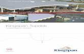 Kingspan Topdekimages1.kingspanpanels.co.uk/file/asset/8647/original/UK... · 2013-06-25 · InsulatedSinglePlyRoofdeck Kingspan Topdek INSULATED ROOF SYSTEM CI/SfB (4-) Rh2 July2010