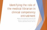 Identifying the role of the medical librarian in clinical ...€¦ · Iris Kovar-Gough - Health Sciences Librarian, Michigan State University Libraries Elizabeth R. Lorbeer - Chair,