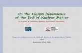 On the Isospin Dependence of the EoS of Nuclear Mattercrunch.ikp.physik.tu-darmstadt.de/erice/2008/sec/talks/erice2008_co… · isospin indep neutrons soft EOS protons soft EOS neutrons