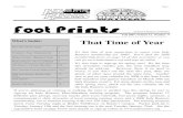 Foot P rints The Quarterly Newsletter of Fall 2007, Volume 12, Number 4 Foot P rints The Quarterly Newsletter