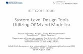 System-Level Design Tools Utilizing OPM and Modelica · An example product lifecycle on a V 3 LS1: Clarify Review past knowledge LS2: Concept dev Defining required functionality LS3: