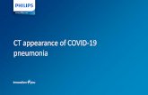CT appearance of COVID-19 pneumonia - philips.co.il · Early presentation, a small region of subpleural GGO with partial consolidation was demonstrated in the right lower lobe •