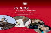 2008 Ontario Budget: Growing a Stronger Ontario€¦ · General inquiries regarding the 2008 Ontario Budget: Budget Papers should be directed to: Ministry of Finance Information Centre