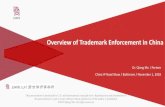 Overview of Trademark Enforcement in China · Overview of Trademark Enforcement in China. Trademark Laws and Regulations in China. Administrative Trademark Enforcement — Statistics