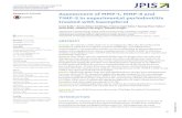 Research Article Assessment of MMP-1, MMP-8 and TIMP-2 in ... · MMP-1 and -8 belong to the collagenase group of the MMP family, and it has been reported that both MMP-1 and -8, the