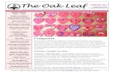 february 2017 newsletterFNL3 · February 2017 Oak Leaf • Newsletter of the Unitarian Universalist Church of Oak ClifUUCOC • 3839 W. Kiest, Dallas, TX 75233 (214) 337-2429 •