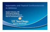 Injectable and Topical Corcosteroids in Athletesforms.acsm.org/tpc2017/PDFs/48 Voskanian.pdf · pain reduction, increased function, and global assessment in knee OA • Can increase