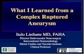 What I Learned from a Complex Ruptured Aneurysm€¦ · Blister-Type Aneurysms The outer wall of the artery is comprised only by adventitia and/or thrombus often adherent to overlying
