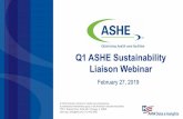 Q1 ASHE Sustainability Liaison Webinar€¦ · • Florida Healthcare Engineering Association • Texas Association of Healthcare Facilities Management • North Carolina Healthcare