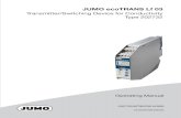 JUMO ecoTRANS Lf 031 Notes To protect the device from electrostatic discharge, users must discharge themselves electrostatically before touching the device ! All necessary settings