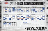 2018-19 SEASON SCHEDULE · 2018-08-10 · october november december january april february march det 8:00 10 @chi 8:00 8 9 11 12 13 was 7:30 7 chi 7:30 1 9 @gsw 10:30 8 @por 10:00