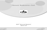 Gorani Industries Ltd. · Shyam Sunder Jhavar Independent Director Sandeep Kumar Jain Independent Director Rashi Joshi Independent Woman Director Auditor M/s. B.D. Sharda & Co. …
