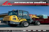 ARTICULATED LOADERS - VOLCKE · articulated loaders maneuver freely, even in tight places. Due to their 45 degree articulated steering design, these machines inﬂ ict minimal ground