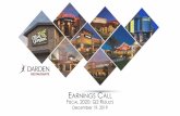 EARNINGS CALL · 2019-12-19 · Information” in this presentation. 2. Darden Second Quarter Highlights $1.71 $1.39 $1.34 $0.92 $1.80 $1.76 $1.38 $1.12 FY18 FY19 FY18 FY19 FY19 FY20