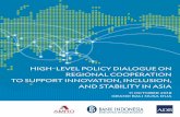 HIGH-LEVEL POLICY DIALOGUE ON REGIONAL COOPERATION TO ... · could affect industrial and business models. In the realm of finance: e-commerce, mobile-enabled payment system, distributed