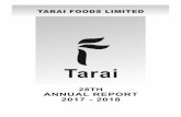 Annual Report 2017-18 - Tarai Foodstaraifoods.com/pdf-files/Annual-Report-2017-18.pdf · (1) Parculars Financial Year ended 31st March, 2018 (Rs. In Lacs) Financial Year ended 31st
