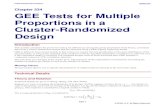 GEE Tests for Multiple Proportions in a Cluster-Randomized ...€¦ · Cluster-Randomized Design Introduction This module calculates the power for testing for differences among the