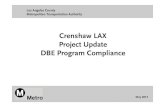 Crenshaw LAX Project Update DBE Program Compliancemedia.metro.net/projects_studies/...dbe_2015-05.pdf · Los Angeles County Metropolitan Transportation Authority Crenshaw LAX Project