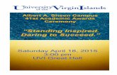“Standing Inspired. Daring to Succeed.”€¦ · 18-04-2015  · Denis Griffith Light refreshments will be served ... Student Teaching Award (Fall 2014) Akeem McIntosh Student