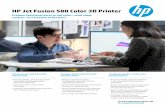 HP Jet Fusion 580 Color 3D Printerprotoduction3d.com/wp-content/uploads/2019/03/HP-Jet-Fusion-580… · (w x d x h) Printer 1565 x 955 x 1505 mm (61.6 x 37.6 x 59.3 inches) Shipping