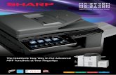 Add a Touch More Efﬁciency - Sharp Corporation€¦ · Print: 600 x 600 dpi, 9,600 (equivalent) x 600 dpi (depending on copy mode) Equivalent to 256 levels 25 to 400% (25 to 200%