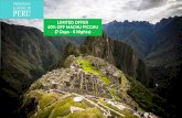 LIMITED OFFER 40% OFF MACHU PICCHU (7 Days -6 Nights)...seven-day tour of the country, starting in the capital, Lima, ... Moray, Maras in the Sacred Valley and Machu Picchu on day
