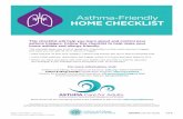 Asthma-Friendly HOME CHECKLIST€¦ · care provider. Share with trusted friends, family and co-workers. • Always carry two epinephrine auto-injectors. • If you have a severe