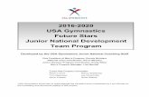 2016-2020 USA Gymnastics Future Stars Junior National ...€¦ · Senior National Team Program. A. Make-up of Judging Panels 1. At the Regional Level, judging will be by a two-judge