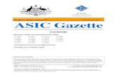 Published by ASIC ASIC Gazette - ASIC Home | ASICdownload.asic.gov.au/media/1309951/A36_13.pdfASIC GAZETTE Commonwealth of Australia Gazette A36/13, Tuesday, 6 August 2013 Company/Scheme