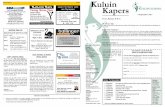 Page 4 Kuluin Learn To Swim with an Olympian Kapers · Bring: Fees & Birth Certificates - Juniors 4 September 2013 Kapers Kuluin From Kuluin P & C We need your help! To date we have