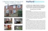 1 Markham Cottages, Princess Road, Reydon, Southwold, Suffolk€¦ · 1 Markham Cottages, Princess Road, Reydon ... ping amenities which cater for most day-to-day needs, and the town