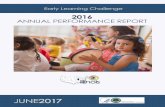 2016 ANNUAL PERFORMANCE REPORT · 2017-09-19 · In 2016, 4,578 credentials were awarded, exceeding targets in all categories: Early Childhood Education (ECE), Infant Toddler Credential,