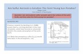 Are Sulfur Aerosols a Soluon The Faint Young Sun Paradox? · 60km- 40 km— sos 1 coS04 cos Fesz Fig. 1: Sulfur photochemistry on Venus (Prinn and Fegley, 1987)