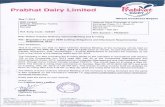 Prabhat 6’ Prabhat Dairy · Prabhat Dairy Limited Prabhat6’ May 7' 2019 Where Goodness Begins BSE Limited National Stock Exchange of India Ltd., Phiroze Jeeieebhoy Towers Exchange