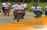 EVIDENCE-BASED ADVOCACY FOR GENDER IN EDUCATION · 2020-08-08 · East Asia and Pacific Regional UNGEI: Evidence-based advocacy for gender in education, a learning guide 3 This learning