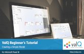 ValQ Beginner’s Tutorial · manual is accurate. Visual BI Solutions is not responsible for printing or clerical errors. Information in this document is subject to change without