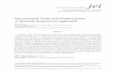 International Trade and Employment: A Quantile Regression … · 2017-09-11 · Few studies have applied a quantile regression approach to examine this relationship in developing